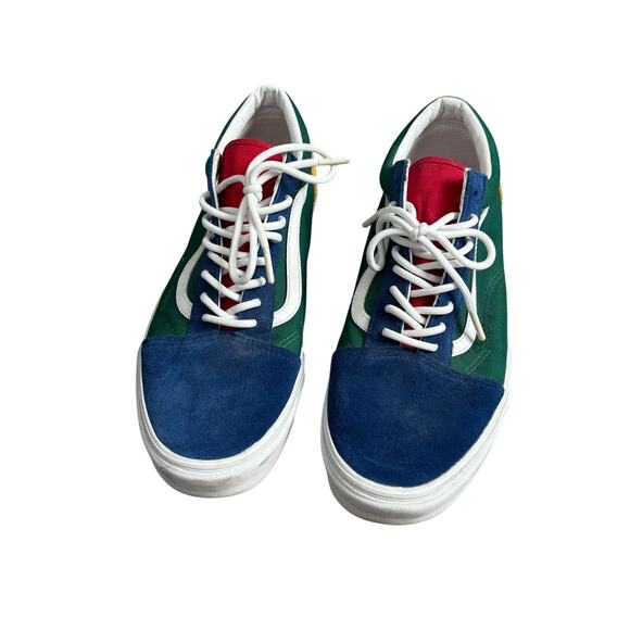 Vans Old Skool Low Top Sneakers Men's 13 Suede Multi Color Block - Picture 2 of 6
